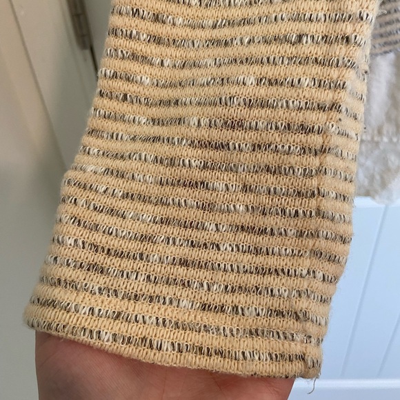 SOLD RXB women’s cream striped scoop neck knit embroidered layered blouse XL - Picture 3 of 8